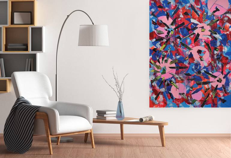 Original Abstract Floral Painting by Valerie Capewell