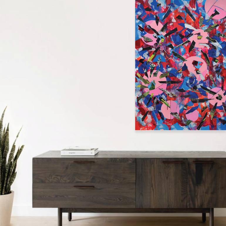 Original Abstract Floral Painting by Valerie Capewell