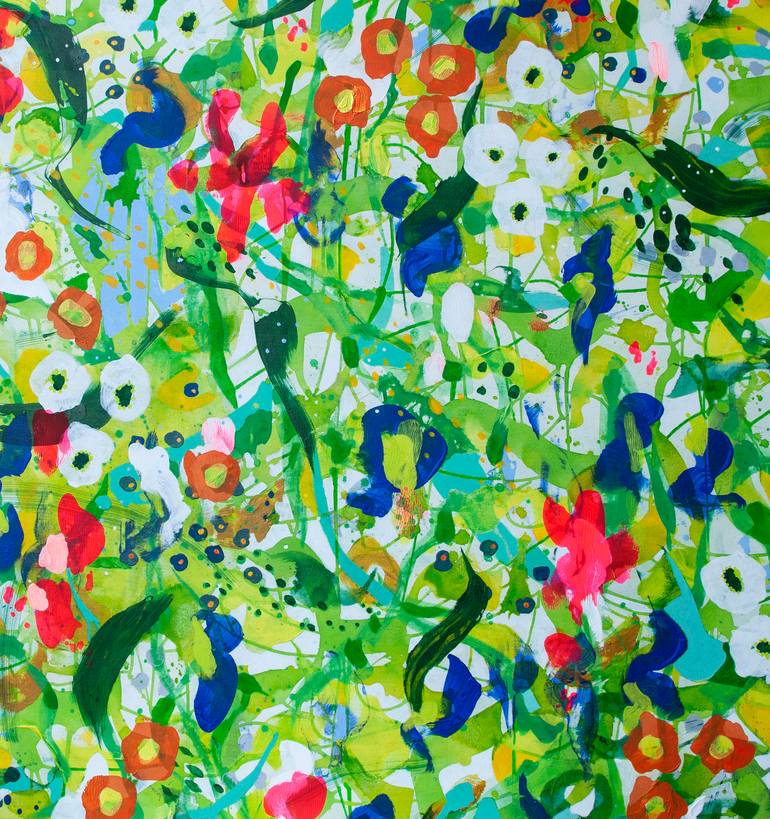 Original Abstract Expressionism Abstract Painting by Valerie Capewell