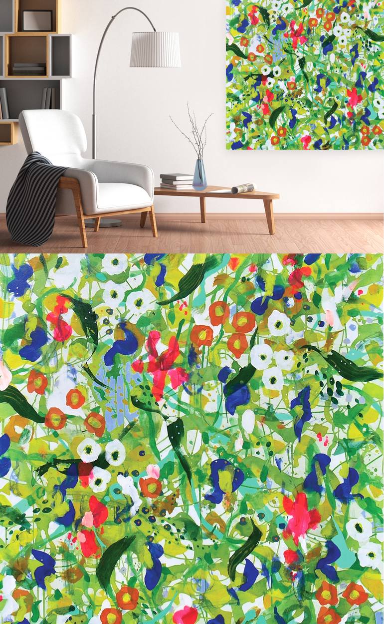 Original Abstract Expressionism Abstract Painting by Valerie Capewell
