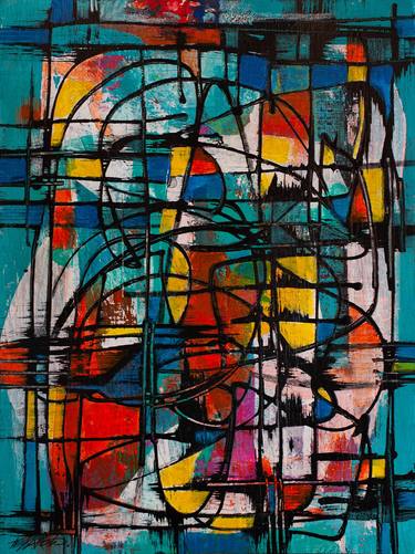 Original Abstract Expressionism Abstract Paintings by Germán Tessarolo