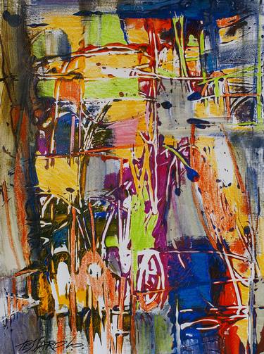 Original Abstract Expressionism Abstract Paintings by Germán Tessarolo