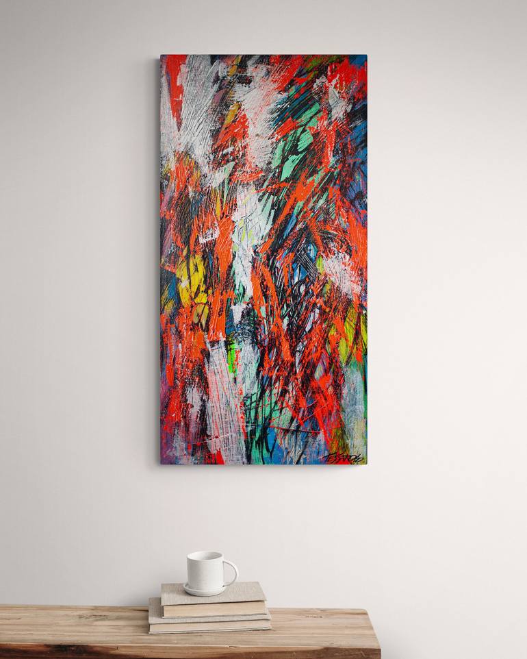 Original Abstract Expressionism Abstract Painting by Germán Tessarolo