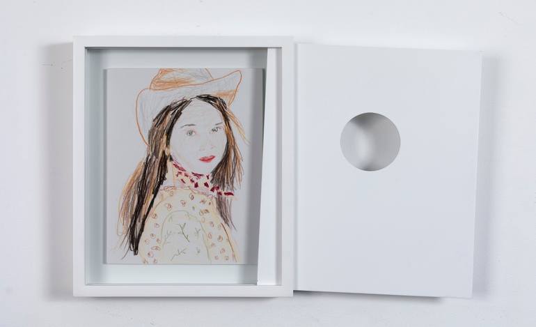 Original Expressionism People Drawing by Carolina Rodriguez Romero