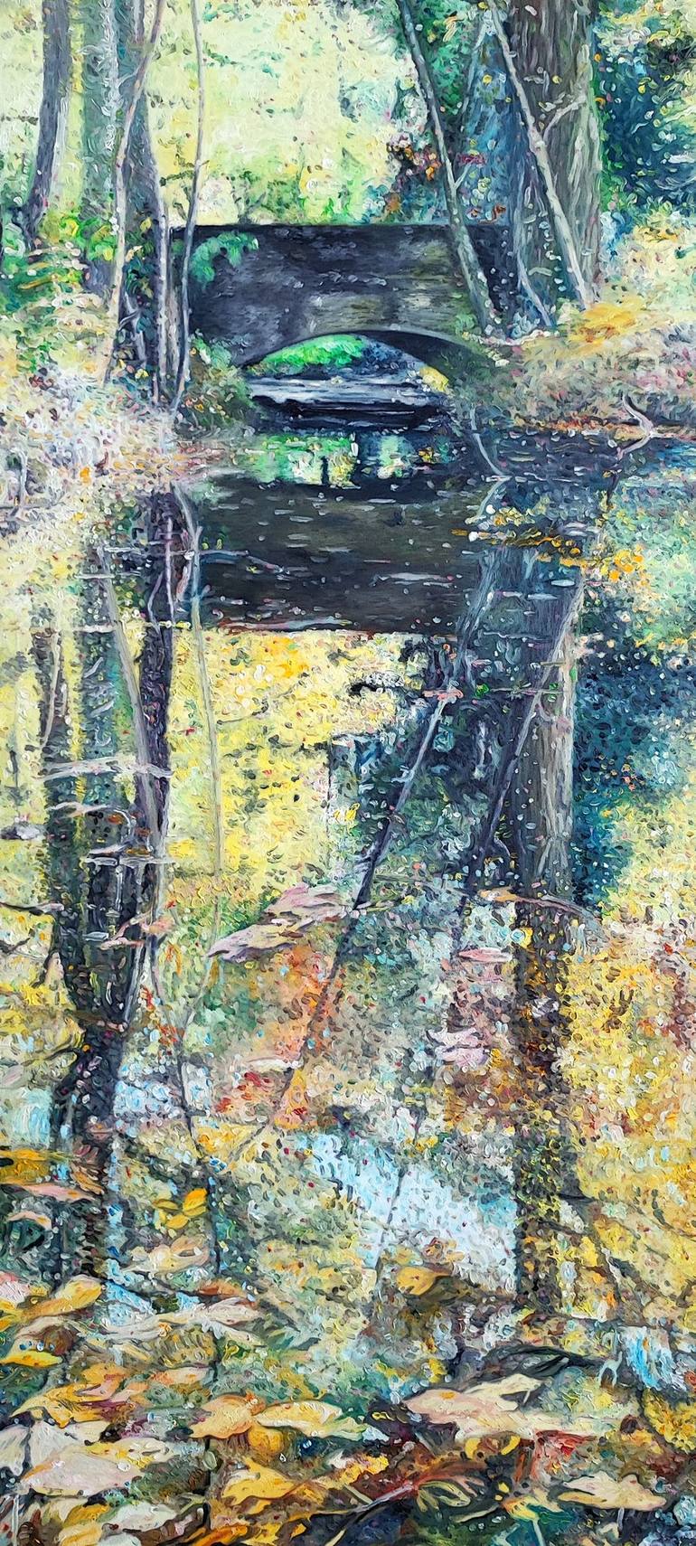 Original Impressionism Landscape Painting by Prasong Kantanee