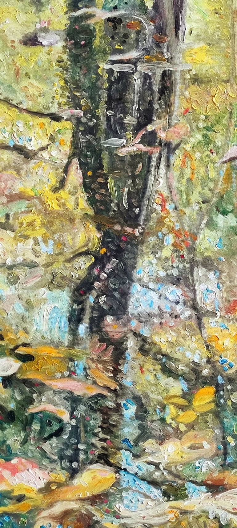 Original Impressionism Landscape Painting by Prasong Kantanee