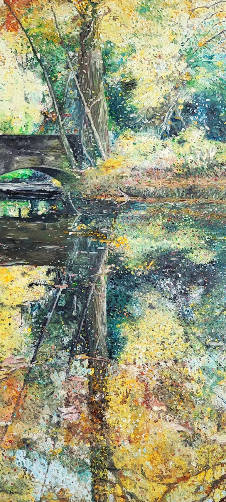 Original Impressionism Landscape Painting by Prasong Kantanee