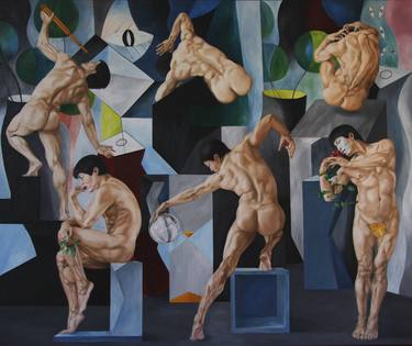 Original Realism Nude Paintings by Prasong Kantanee