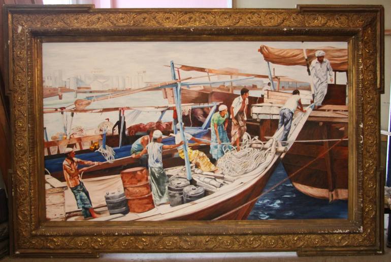 Original Impressionism People Paintings by Prasong Kantanee