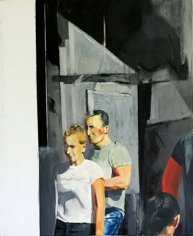 Original People Painting by Lucian Brumă