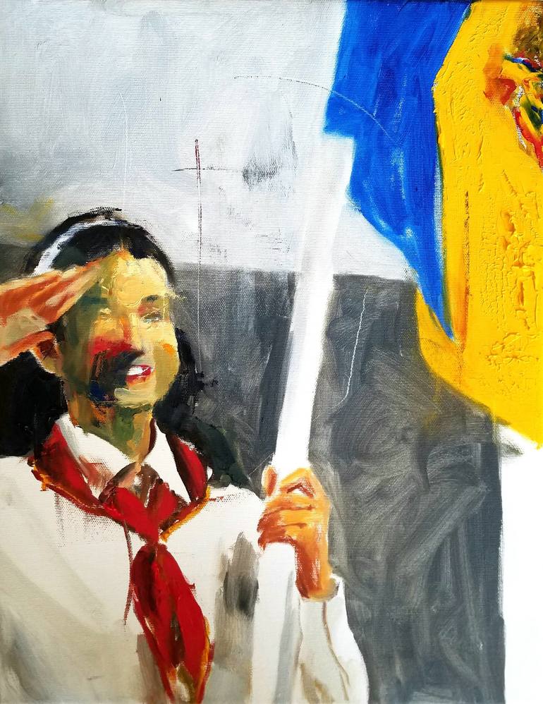 Original Expressionism Political Painting by Lucian Brumă