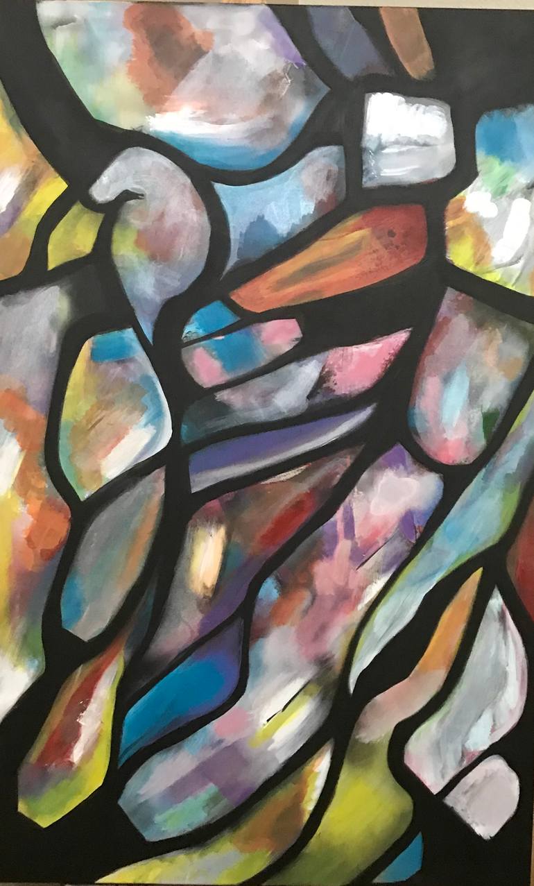 Original Abstract Expressionism Abstract Painting by Homi Davier