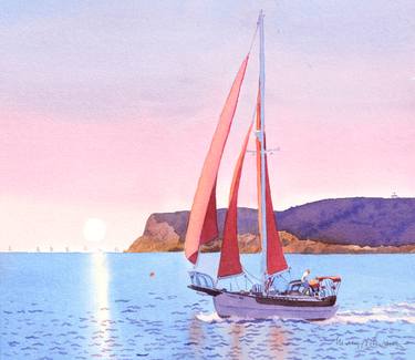 Print of Realism Boat Paintings by Mary Helmreich