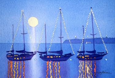 Print of Boat Paintings by Mary Helmreich