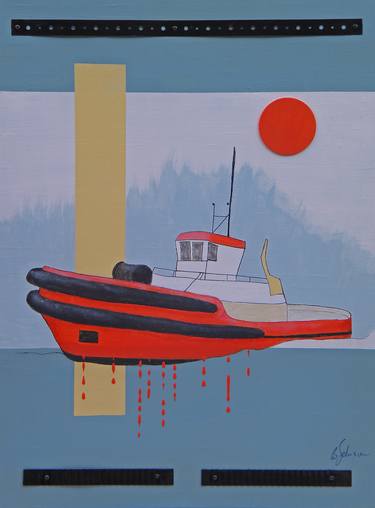 Print of Boat Paintings by Barry Johnson