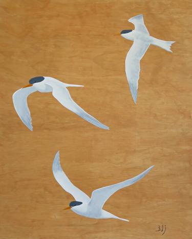 Terns In Flight - framed thumb