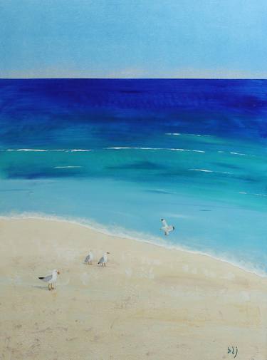 Print of Fine Art Beach Paintings by Barry Johnson