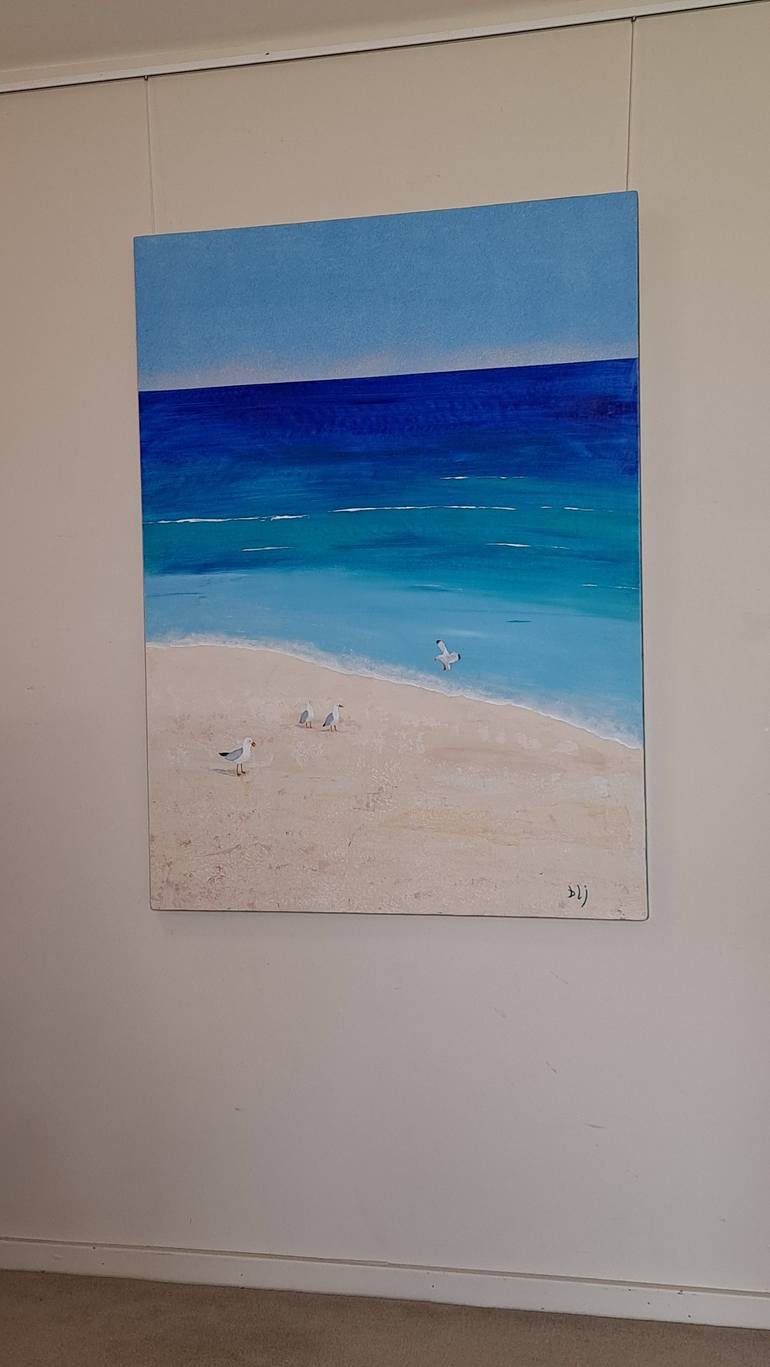 Original Fine Art Beach Painting by Barry Johnson