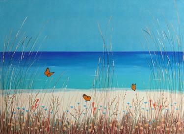 Print of Fine Art Beach Paintings by Barry Johnson
