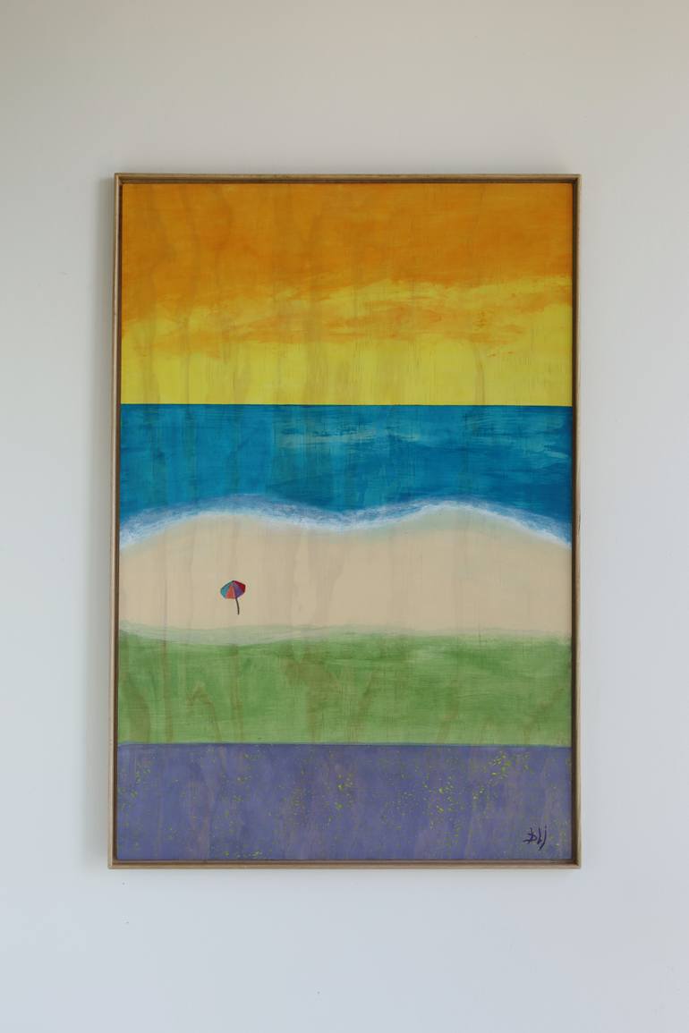Original Abstract Seascape Painting by Barry Johnson