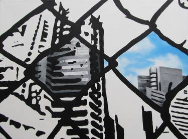 Print of Conceptual Cities Paintings by Jasmina Kuharič