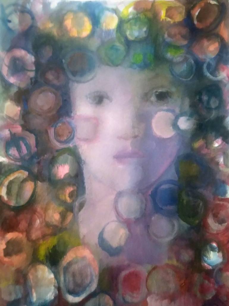 Original Abstract Expressionism Portrait Painting by Beatriz Mendonça de Castilho