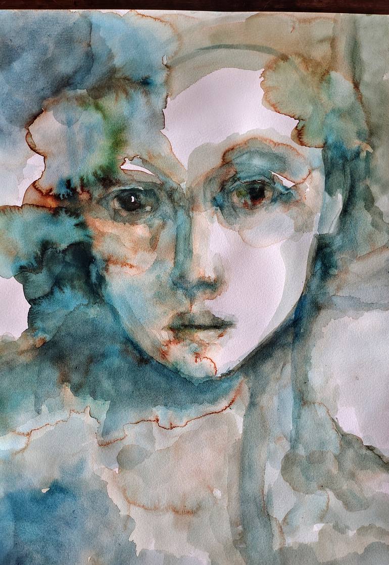 Original Expressionism People Painting by Beatriz Mendonça De Castilho