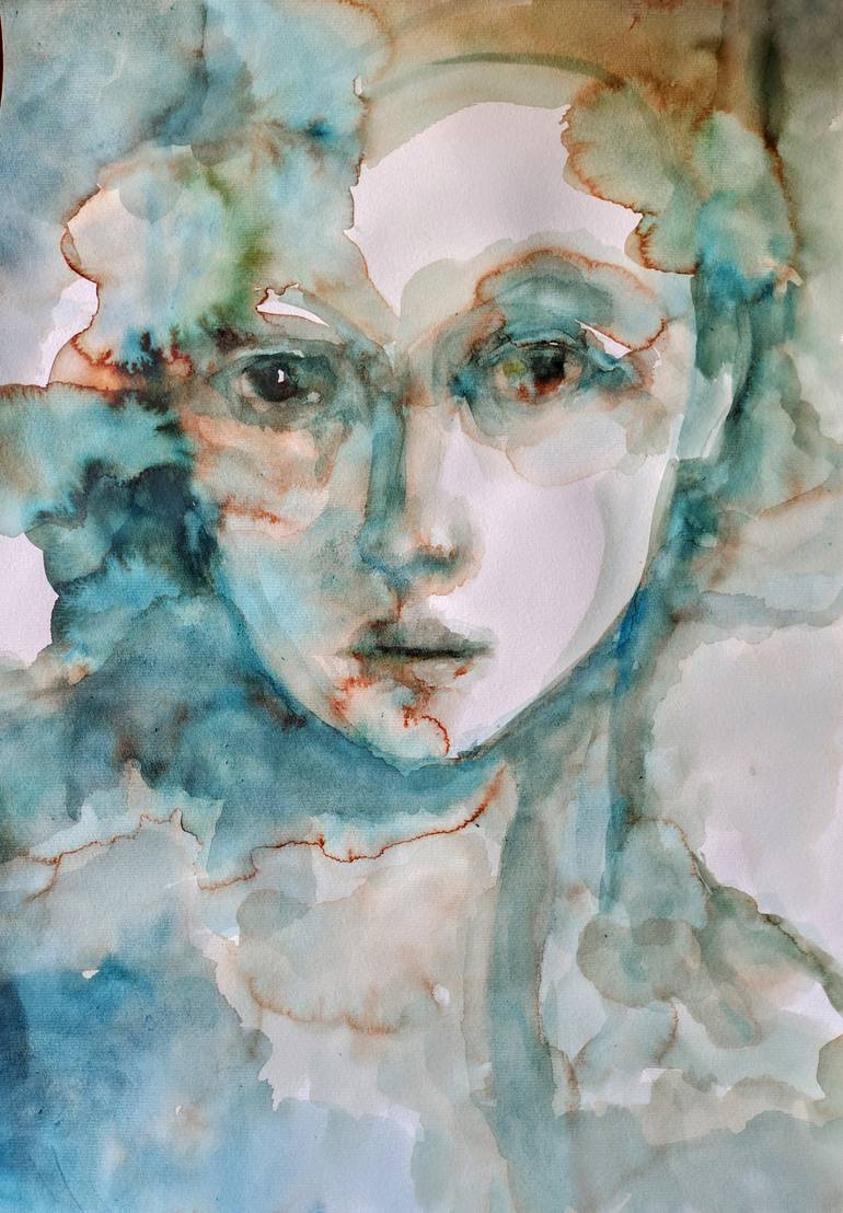 Original Expressionism People Painting by Beatriz Mendonça De Castilho