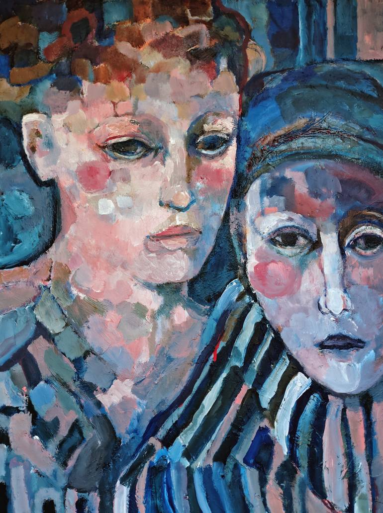 Original Expressionism People Painting by Beatriz Mendonça De Castilho