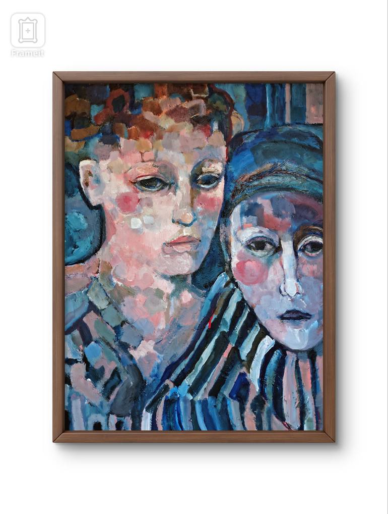 Original Expressionism People Painting by Beatriz Mendonça De Castilho