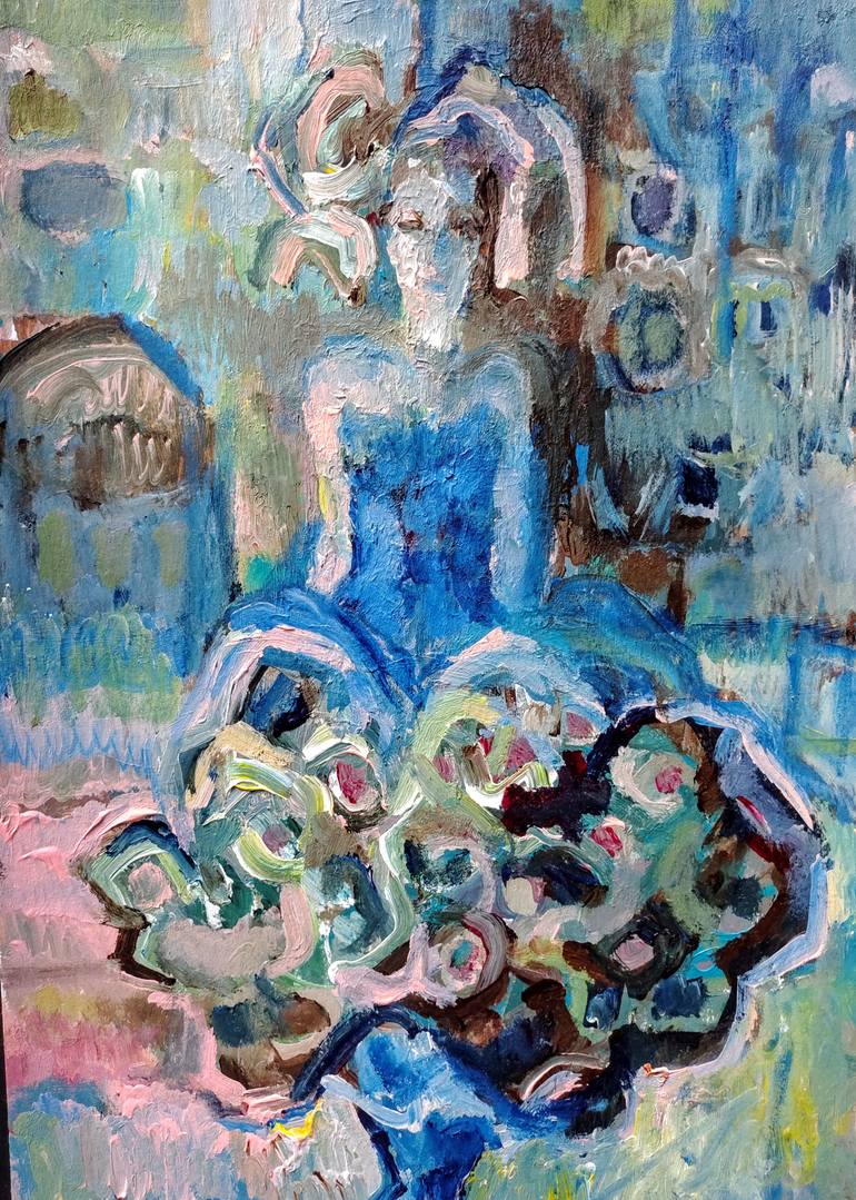 Original Expressionism People Painting by Beatriz Mendonça De Castilho