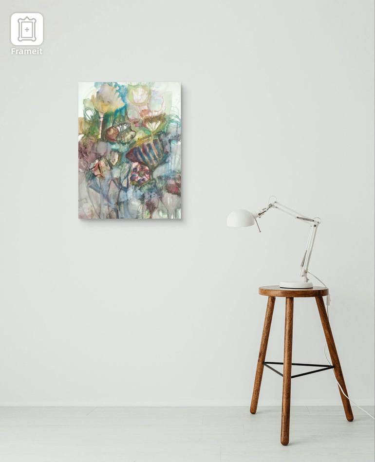 Original Abstract Garden Painting by Beatriz Mendonça De Castilho