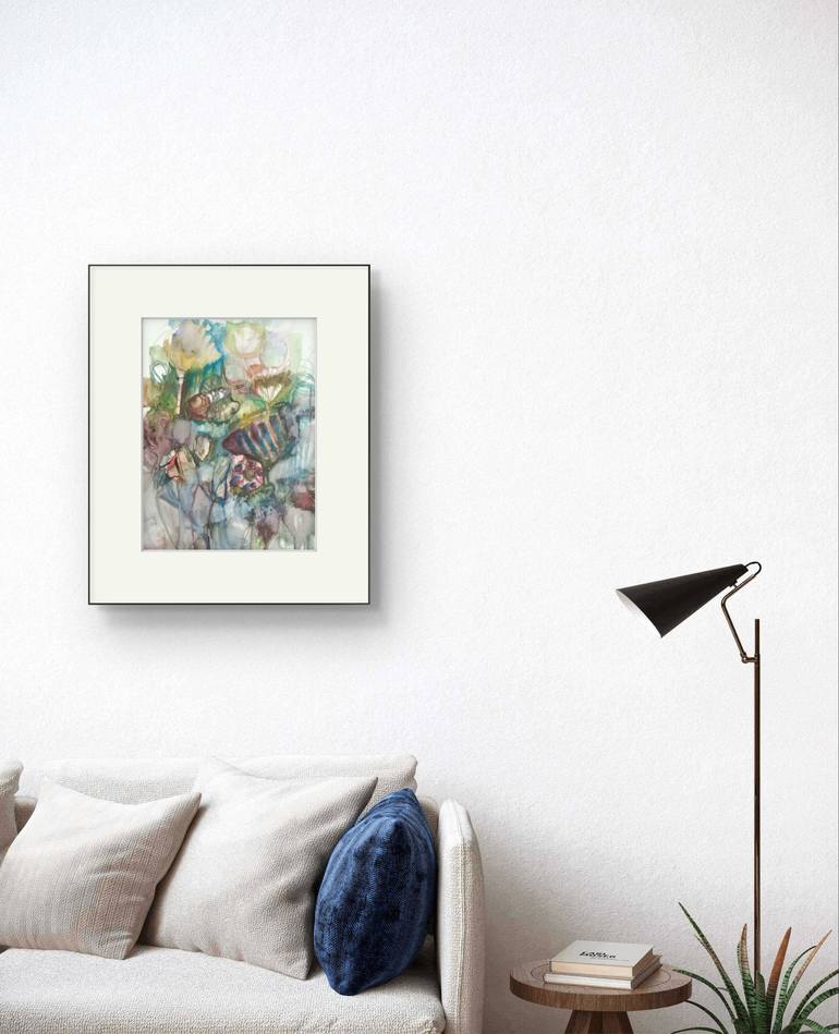 Original Abstract Garden Painting by Beatriz Mendonça De Castilho