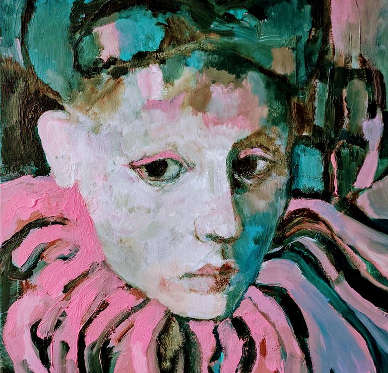 Original Expressionism People Painting by Beatriz Mendonça De Castilho