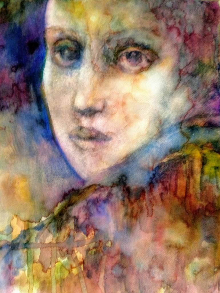 Violet portrait Painting by Beatriz Mendonça de Castilho | Saatchi Art