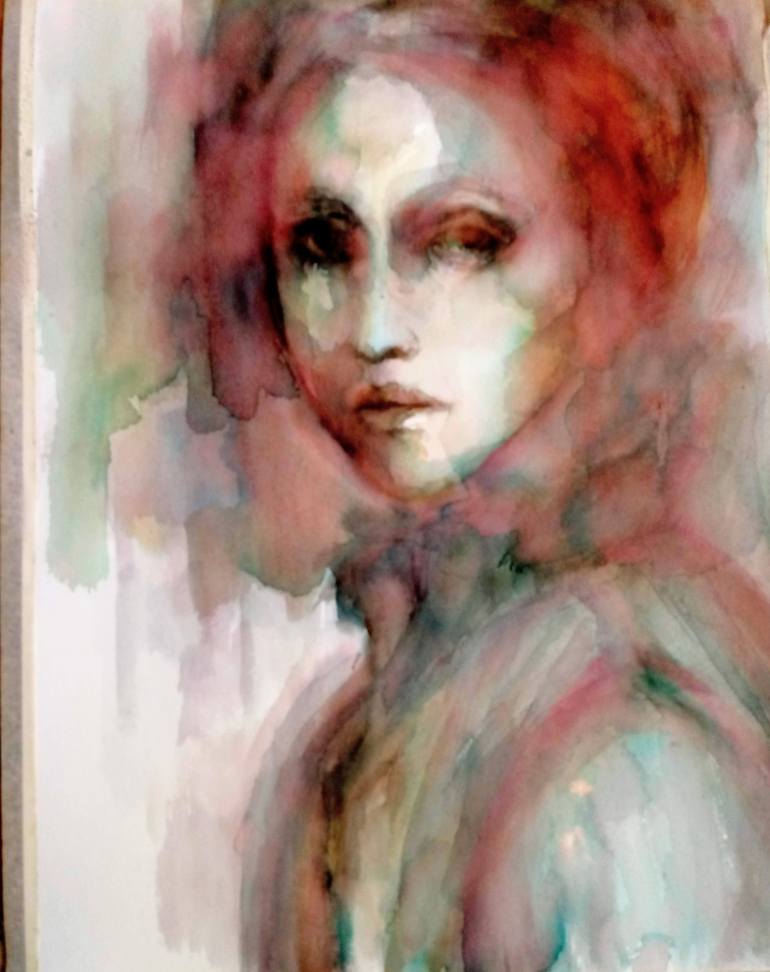 Original Expressionism Portrait Painting by Beatriz Mendonça de Castilho