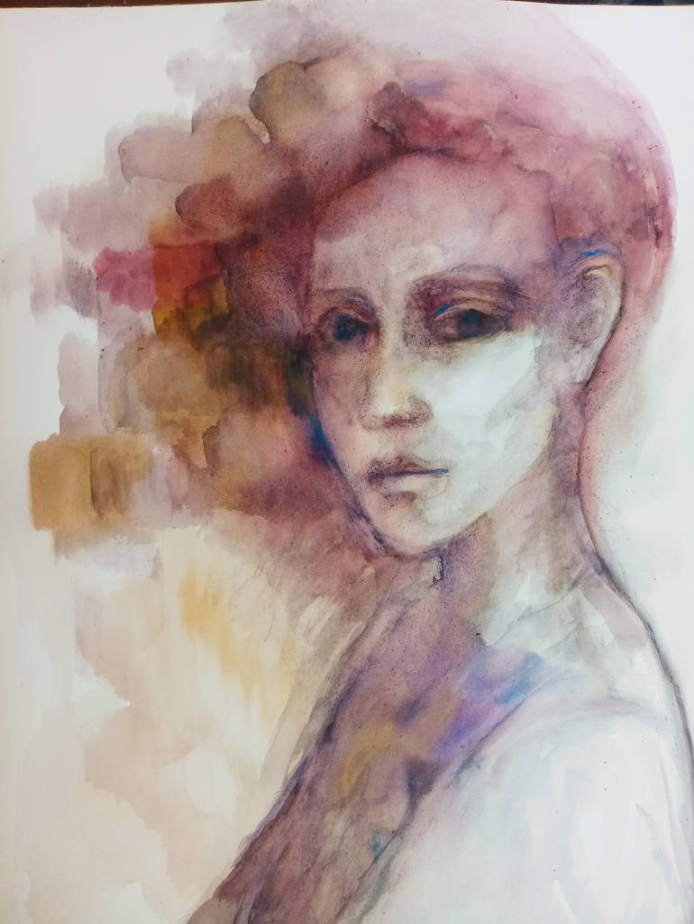 Original Expressionism Portrait Painting by Beatriz Mendonça de Castilho