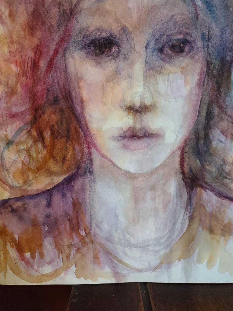 Original Abstract Expressionism People Painting by Beatriz Mendonça De Castilho
