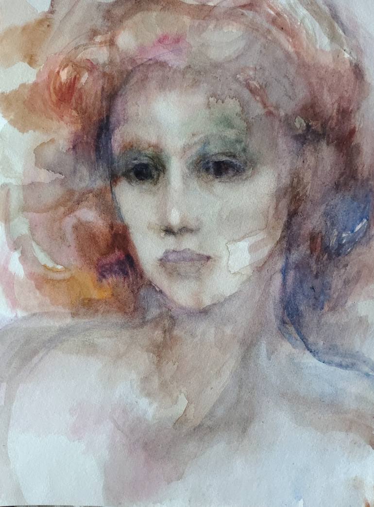 Original Abstract Expressionism People Painting by Beatriz Mendonça De Castilho