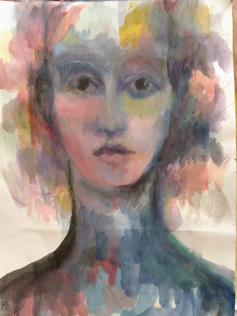 Original Expressionism Portrait Painting by Beatriz Mendonça de Castilho