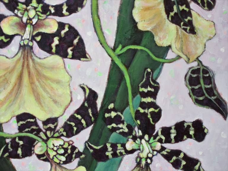Original Art Deco Floral Painting by Inna Laktionova