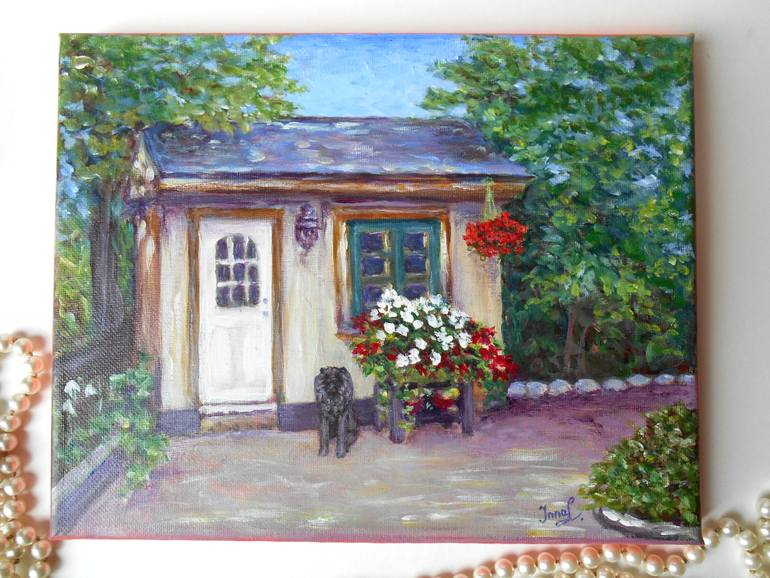 Original Impressionism Garden Painting by Inna Laktionova