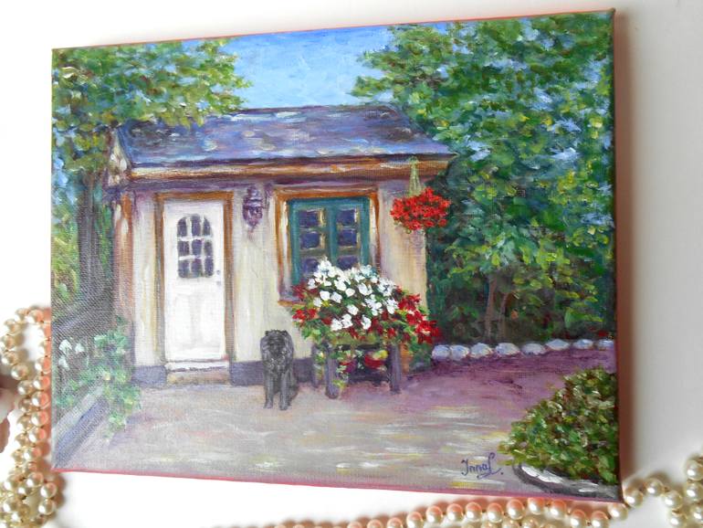 Original Impressionism Garden Painting by Inna Laktionova