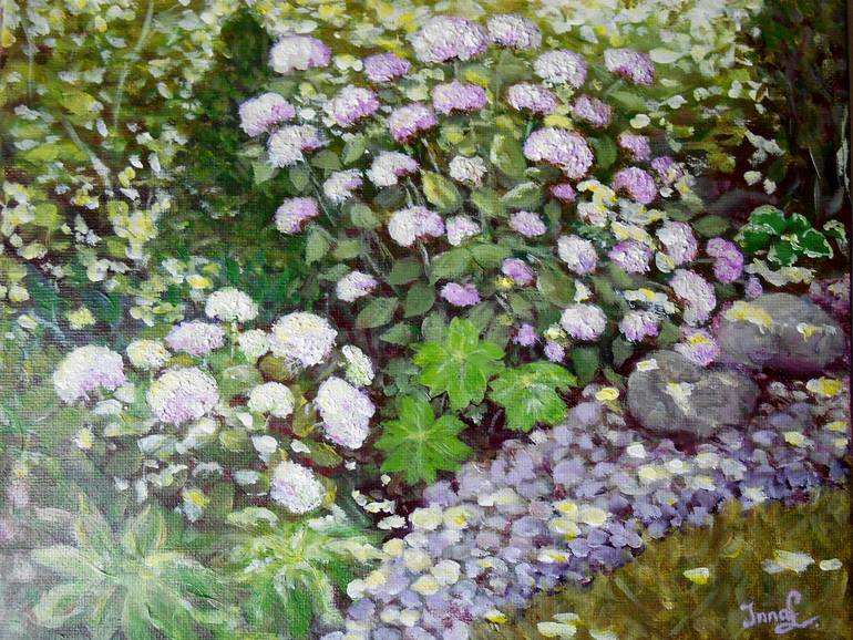 Sunny Day in the Garden Painting by Inna Laktionova | Saatchi Art