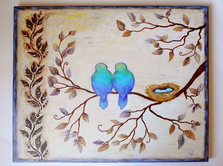Original Art Deco Abstract Painting by Inna Laktionova