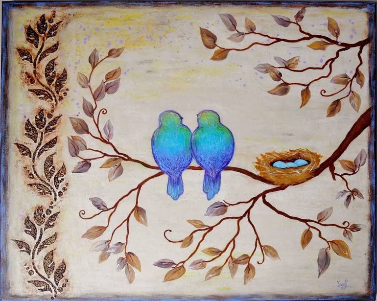 Original Art Deco Abstract Painting by Inna Laktionova