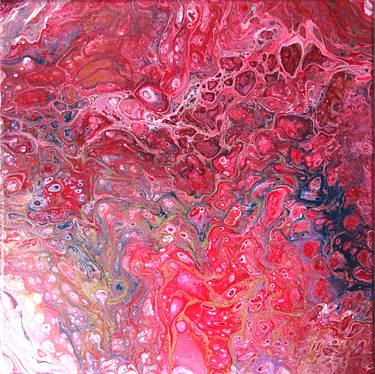 Abstract # 8  -  colorful pouring acrylic thumb