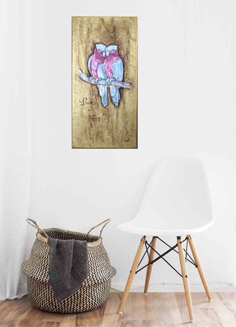Original Art Deco Love Painting by Inna Laktionova