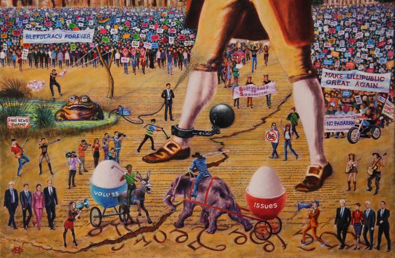 Original Conceptual Politics Painting by Olga Hofmann