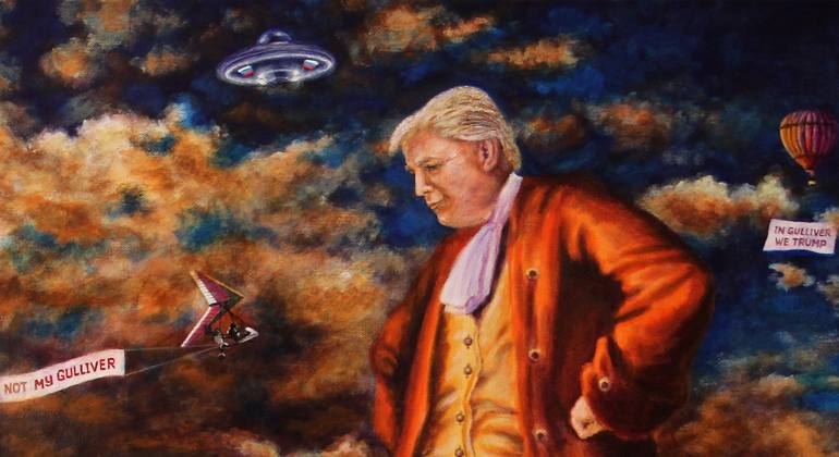 Original Conceptual Politics Painting by Olga Hofmann